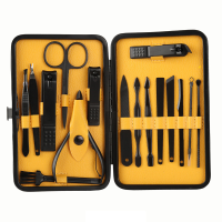 16 Piece/Set Black Professional Manicure Nail Clipper Beauty Tool Set For home and salon use