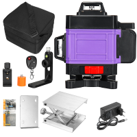 16 Regel 4D Groen Licht Laser Auto Zelf Waterpas Spirit Levels 360 ° Draaikruis Meetinstrument
