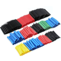164PCS Krimpkous 2:1 Polyolefin Tube Sleeve Wrap Wire Set Multicolor