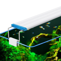 18 48CM Aquariumlamp Aquarium LED verlichting met uitschuifbare beugels Witte en blauwe LEDs Past voor aquarium