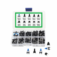 180 Stks Sleutelschakelaar 10 Soorten 6x6mm Tactiele Drukknopschakelaar micro trigger Mini Momentary Tact Assortiment Ki