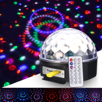 18W Crystal Ball Magic RGB LED podiumverlichting Afstandsbediening MP3 DJ Club Pub Disco Partylamp AC100 240V