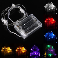 1M 10 LED batterij aangedreven Star String Fairy Light voor Chirstmas Party Weddinng Decor