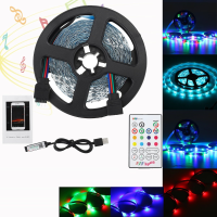 1M / 2M / 3M / 4M / 5M bluetooth APP 3528SMD RGB USB LED Strip Light Indoor String Tape Lamp + afstandsbediening