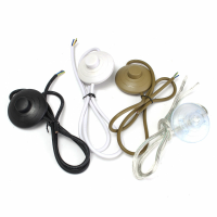 1M Ronde belichtingsknopschakelaar met 3 draads inline flexkabel voor tafel bureaulamp