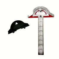 1PCS Houtbewerking Randliniaal Gradengreep Detector Schroefmaat Meetgereedschap Houtbewerkingsgereedschappen 10 inch/15