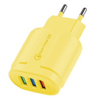 2.1A 3 poorts USB oplader Dual 2.1A USB A+QC3.0 Snel opladen muurladeradapter EU stekker voor iPhone 13 14 14Pro voor Hu