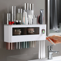 2/3/4 Kopjes Multifunctionele Tandenborstelhouder Waterdicht Anti stof Mond Cup Rack Wandmontage Tandenborstelhouder