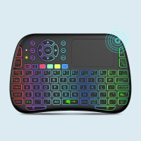 2.4G + bluetooth Dual Mode 8 kleuren Backlight Engels Air Mouse Touchpad voor Android TV Box PC M9 mini Draadloos Toetse