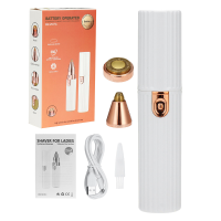 2 In 1 elektrisch wenkbrauwtrimmer scheerapparaat USB oplaadapparaat voor wenkbrauwlippenstift voor dames