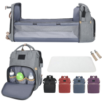 2 In 1 Luiertas Moeder Rugzak Multifunctionele Babybed Wieg Handtas Kinderwagentas