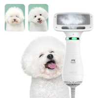 2 In 1 Pet Grooming Föhn Blower met Gelikter Gelikter Borstel Verstelbare Temperatuur Laag Geluidsniveau voor Kat Hond P