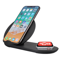 2 In 1 Qi Draadloze oplader Telefoon oplader Bekijk oplader voor iPhone / Samsung/Apple Watch serie