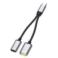 2 In 1 Type C kabelsplitser USB C naar USB2.0 PD3.0 Adapter OTG omzetter voor laptopcomputers en telefoons