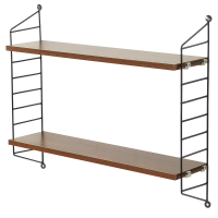 2 Lagen wandplank slaapkamer boekenplank P2MDF + stalen frame voor thuiskantoor