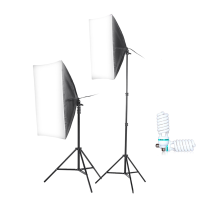 2 Stks 150 W Fotografie Softbox 6000 K LED verlichting Lamp Soft Box met Lichtstandaard Beugel Studio Kit