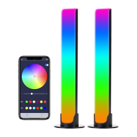 2 Stuks Creatieve RGB Muziek Geluid Lichtbalk 5V USB App Bediening Led Muziek Ritme Nachtlichten Pickup Stem Omgevingsli