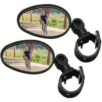 2 Stuks Fiets Spiegels 360 Graden Verstelbare Draaibare Stuur Spiegel Wijde Hoek Fiets Achteruitkijkspiegel Voor Mountai