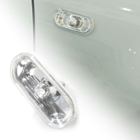 2 Stuks Zijmarkeringslicht Behuizing Accessoire Vervanging Ovale Externe Waarschuwing Klaring Lamp Bezel 1J0949117 Voor