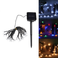 20 LEDS 39FT Solar Power Bloemenlamp LED snaarlampjes Waterdichte LED Bloemenlampenslinger Zonnetuin Kerstversiering voo