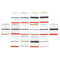 200 Stks Snel Schakelen Schottky Diode Diverse Kit 1N4001 1N4004 1N4007 1N5408 UF4007 FR207 1N5817 1N5819 1N5822 1N4148