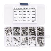 200 Stuks 304 roestvrijstalen inbusschroef M3 M4 M5 M6 M8 met cuppunt assortimentset metrisch