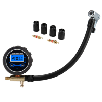 200PSI multifunctionele auto vrachtwagen bandenpomp digitale drukmeter met luchtkoppeling en slang