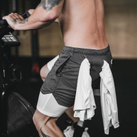 2020 Camo Hardloopshorts Heren 2 in 1 Dubbellaags Snel Droog GYM Sport Shorts Fitness Jogging Workout Shorts Heren Sport