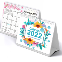 2022 Kalender Eenvoudige Bloemen Maandkalender Agenda Planner Schema Organizer Desktop Briefpapier Kantoorbenodigdheden