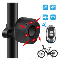 2023 Fietsalarmlicht 700mAh Batterij 4 Knipperende Modi 110dB Hoog Geluid Fietsbel Hoorn Anti diefstal Elektrisch Waterd