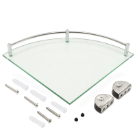 20Cm / 25cm Modern Glas Badkamer Baddouche Driehoekige plank Organizer Handdoekhouder Enkele laag