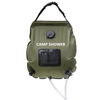 20L Folding Water Douche Bag Outdoor Camping Wandelen Zelfrijdende Tour Zonneverwarming Met Thermometer