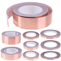 20M Koperen Tape Slak Lijm EMI Afschermende Geleidende Lijm Folie Tape Voor Gekleurd Glas Papier Circuit Elektrische Rep