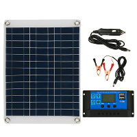 20W 12V/5V Polykristallijn Zonnepaneel Kit Batterijlader Draagbaar Zonnepaneel voor Auto Boot Van