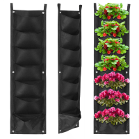 210D Muur Hangende Plantenzakken 7 Zakken Plantenzak Verticale Kruiden Planter