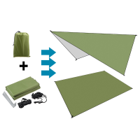 210D Oxford Stof Legergroen Vochtbestendige Tent Onderdak Vouwen Luifel Tarp Hangmat Regen Zonnescherm Picknick Mat Outd