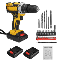 21V elektrische boormachine 36 in 1 draadloze Hammer/schroevendraaier met bits kit met batterij
