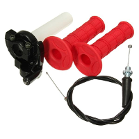 22 Mm 7/8 inch Gashendelgrepen Twist Met Kabel Snelle Actie Voor 110cc 125cc Pit Dirt Bike Red