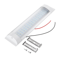 23CM 5W 72 LED Wit interieur Dome Lights Bar DC 24V 6000K Wit met schakelaar voor bestelwagen RV Truck Trailer Boat