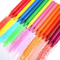 24 Kleuren rond plastic krijt Kinderen tekenen krijt Niet giftige olie Pastels Kunst levert Cadeaus voor kinderen