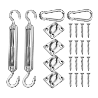 24 Stuks Zonneschermzeildoek accessoires voor rechthoekig of vierkant schaduwzeildoek vervangingsgereedschap set