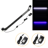 24W 85cm blauwe en witte LED verstelbare Aquarium Aquarium Lamp Super slanke Clip On Light