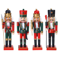 25 Cm Clips Marionet Soldaten Kerstversiering Opknoping Ornamenten Houten Kleine Soldaat Vorm Kerstcadeaus