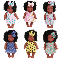 25 CM Leuke Soft Siliconen Gezamenlijke Beweegbare Levensechte Realistische Afrikaanse Zwarte Reborn Babypop voor Kinder