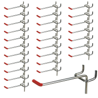 25Pcs 100mm Pedboard Hook Board Wall Retail Display Winkel Peg Slat Walling