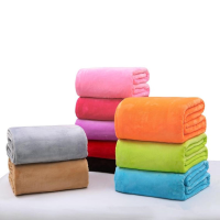 27.6X39.4Inch Travel Warm Velvet Blanket Dubbelzijdig Air conditioning Effen beddengoed Handdoek