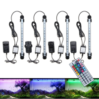 28CM 4.5W SMD5050 RGB LED Aquarium Aquarium Licht Kleur Veranderende Bar Dompellamp + 44 Toetsen Afstandsbediening