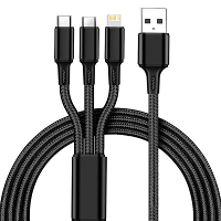 2A USB A naar Type C/Micro/iP kabel Snelladen Nylon Gevlochten Kernlijn 1,2M lang voor iPhone14 Pro voor Huawei P50 voor
