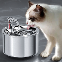 2L 3 modi Hond Water Smart Fontein USB Dispenser Drinkbak Kat Feeder Puppy Rvs Intelligente Dierbenodigdheden Ultrastill
