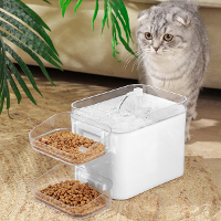 2L Pet Water Drinker Dispenser Hartvormige Automatische Hond Kat Feeder Waterer